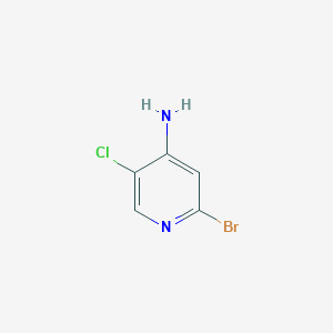2-Bromo-5-chloropyridin-4-amine chemical structure (CAS 1060815-72-6)