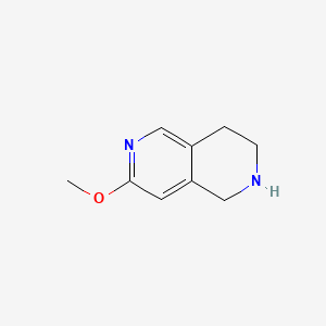 7-Methoxy-1,2,3,4-tetrahydro-2,6-naphthyridine chemical structure (CAS 1060816-46-7)