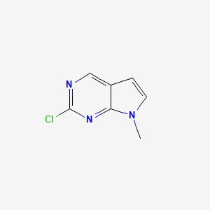 2-Chloro-7-methyl-7H-pyrrolo[2,3-d]pyrimidine chemical structure (CAS 1060816-67-2)