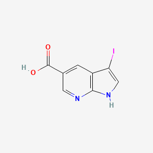 3-Iodo-7-azaindole-5-carboxylic acid chemical structure (CAS 1060816-80-9)