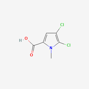 4,5-Dichloro-1-methyl-1H-pyrrole-2-carboxylic acid chemical structure (CAS 106116-22-7)