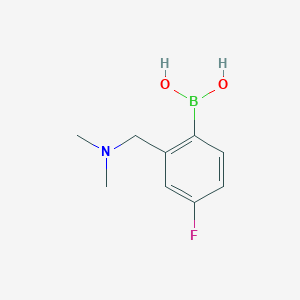 (2-((dimethylamino)methyl)-4-fluorophenyl)boronic acid chemical structure (CAS 1061223-43-5)
