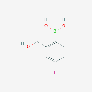 (4-Fluoro-2-(hydroxymethyl)phenyl)boronic acid chemical structure (CAS 1061223-45-7)