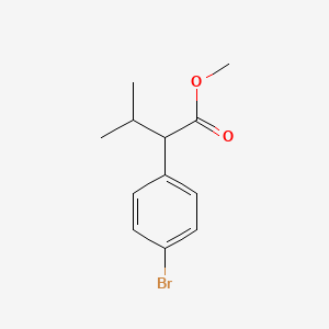Methyl 2-(4-bromophenyl)-3-methylbutanoate chemical structure (CAS 1061284-70-5)