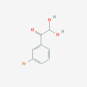 1-(3-Bromophenyl)-2,2-dihydroxyethan-1-one chemical structure (CAS 106134-16-1)