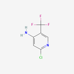 2-Chloro-5-(trifluoromethyl)pyridin-4-amine chemical structure (CAS 1061358-78-8)