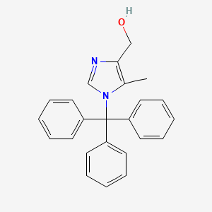 (5-Methyl-1-trityl-1H-imidazol-4-yl)methanol chemical structure (CAS 106147-84-6)