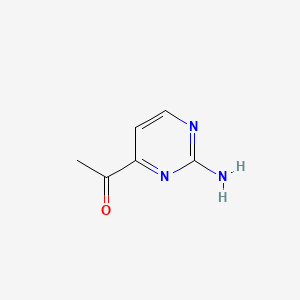 1-(2-Aminopyrimidin-4-yl)ethanone chemical structure (CAS 106157-82-8)