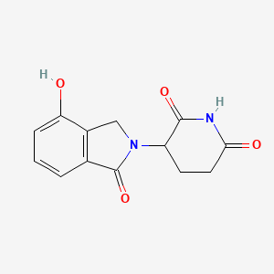 3-(4-Hydroxy-1-oxoisoindolin-2-yl)piperidine-2,6-dione chemical structure (CAS 1061604-41-8)