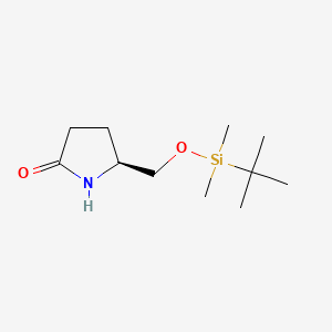(S)-5-(((tert-Butyldimethylsilyl)oxy)methyl)pyrrolidin-2-one chemical structure (CAS 106191-02-0)