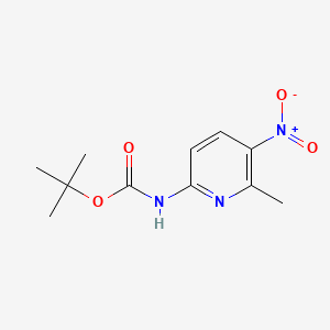tert-Butyl (6-methyl-5-nitropyridin-2-yl)carbamate chemical structure (CAS 1062134-25-1)