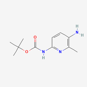 tert-Butyl (5-amino-6-methylpyridin-2-yl)carbamate chemical structure (CAS 1062134-26-2)