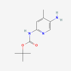 tert-Butyl (5-amino-4-methylpyridin-2-yl)carbamate chemical structure (CAS 1062134-50-2)