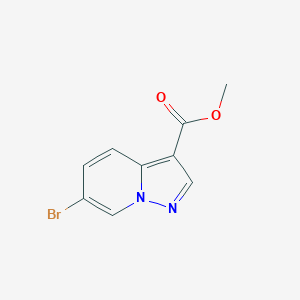 Methyl 6-bromopyrazolo[1,5-a]pyridine-3-carboxylate chemical structure (CAS 1062368-70-0)