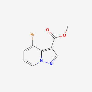 Methyl 4-bromopyrazolo[1,5-a]pyridine-3-carboxylate chemical structure (CAS 1062368-71-1)