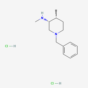 (3R,4R)-1-Benzyl-N,4-dimethylpiperidin-3-amine dihydrochloride chemical structure (CAS 1062580-52-2)