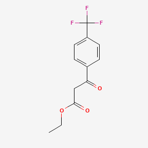 Ethyl 3-oxo-3-(4-(trifluoromethyl)phenyl)propanoate chemical structure (CAS 106263-53-0)