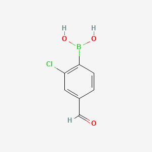 2-Chloro-4-formylphenylboronic Acid chemical structure (CAS 1063712-34-4)