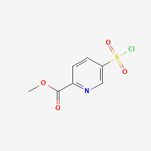 Methyl 5-(chlorosulfonyl)picolinate chemical structure (CAS 1063733-25-4)