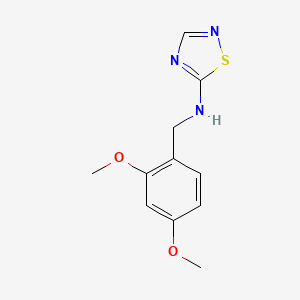 N-(2,4-Dimethoxybenzyl)-1,2,4-thiadiazol-5-amine chemical structure (CAS 1063733-41-4)