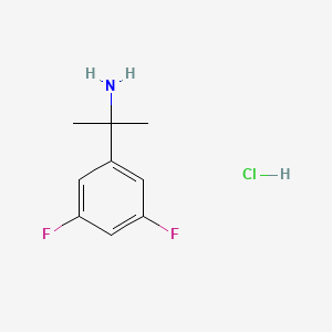2-(3,5-Difluorophenyl)propan-2-amine hydrochloride chemical structure (CAS 1063733-81-2)