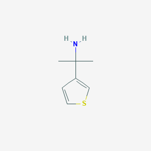 2-(Thiophen-3-yl)propan-2-amine chemical structure (CAS 106462-22-0)