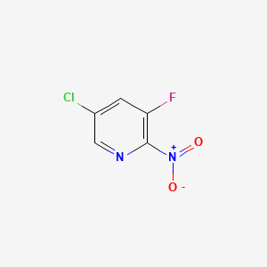 5-Chloro-3-fluoro-2-nitropyridine chemical structure (CAS 1064783-29-4)