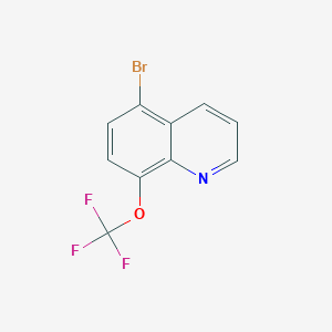 5-Bromo-8-(trifluoromethoxy)quinoline chemical structure (CAS 1065074-23-8)