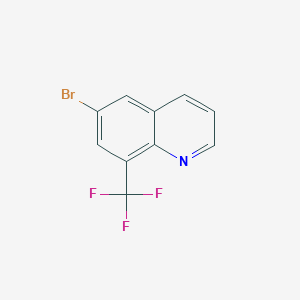 6-Bromo-8-(trifluoromethyl)quinoline chemical structure (CAS 1065074-30-7)
