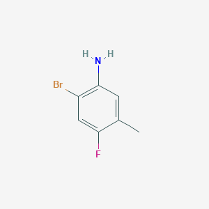 2-Bromo-4-fluoro-5-methylaniline chemical structure (CAS 1065076-39-2)