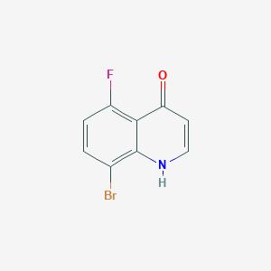 8-Bromo-5-fluoroquinolin-4-ol chemical structure (CAS 1065092-35-4)