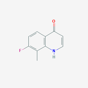 7-Fluoro-8-methyl-1,4-dihydroquinolin-4-one chemical structure (CAS 1065092-79-6)
