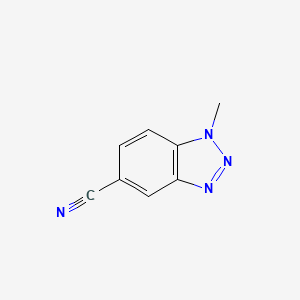 1-Methyl-1H-benzo[d][1,2,3]triazole-5-carbonitrile chemical structure (CAS 1065100-55-1)