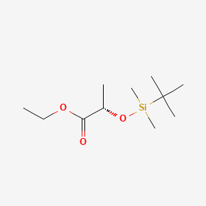 (S)-Ethyl 2-((tert-butyldimethylsilyl)oxy)propanoate chemical structure (CAS 106513-42-2)