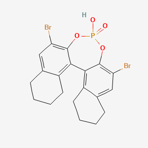 (11bR)-2,6-Dibromo-4-hydroxy-8,9,10,11,12,13,14,15-octahydrodinaphtho[2,1-d:1',2'-f][1,3,2]dioxaphosphepine 4-oxide chemical structure (CAS 1065214-93-8)