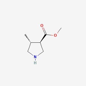 trans-Methyl 4-methylpyrrolidine-3-carboxylate chemical structure (CAS 1065331-03-4)