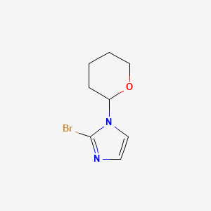 2-Bromo-1-(tetrahydro-2H-pyran-2-yl)-1H-imidazole chemical structure (CAS 1065483-60-4)