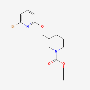 tert-Butyl 3-(((6-bromopyridin-2-yl)oxy)methyl)piperidine-1-carboxylate chemical structure (CAS 1065484-40-3)