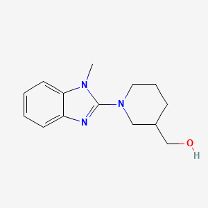 (1-(1-Methyl-1H-benzo[d]imidazol-2-yl)piperidin-3-yl)methanol chemical structure (CAS 1065484-46-9)