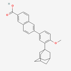 6-(3-(Adamantan-1-yl)-4-methoxyphenyl)-2-naphthoic acid chemical structure (CAS 106685-40-9)