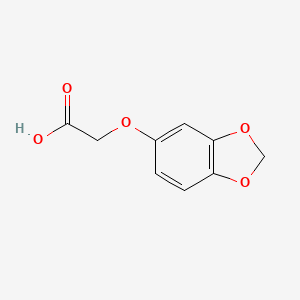 2-(Benzo[d][1,3]dioxol-5-yloxy)acetic acid chemical structure (CAS 106690-33-9)