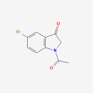 1-Acetyl-5-bromoindolin-3-one chemical structure (CAS 106698-07-1)