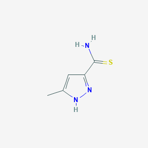 5-Methyl-1H-pyrazole-3-carbothioamide chemical structure (CAS 106701-91-1)