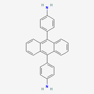 4,4'-(9,10-Anthracenediyl)bis[benzenamine] chemical structure (CAS 106704-35-2)