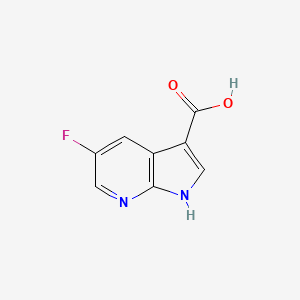 5-Fluoro-1H-pyrrolo[2,3-b]pyridine-3-carboxylic acid chemical structure (CAS 1067193-34-3)