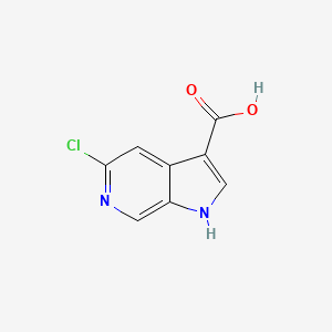 5-Chloro-1H-pyrrolo[2,3-c]pyridine-3-carboxylic acid chemical structure (CAS 1067193-36-5)