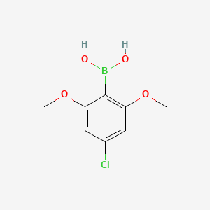 (4-Chloro-2,6-dimethoxyphenyl)boronic acid chemical structure (CAS 1067228-90-3)
