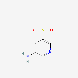 5-(Methylsulfonyl)pyridin-3-amine chemical structure (CAS 1067530-19-1)