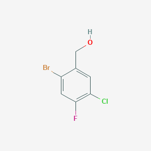 (2-Bromo-5-chloro-4-fluorophenyl)methanol chemical structure (CAS 1067882-55-6)
