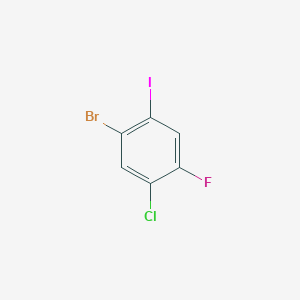 1-Bromo-5-chloro-4-fluoro-2-iodobenzene chemical structure (CAS 1067882-65-8)